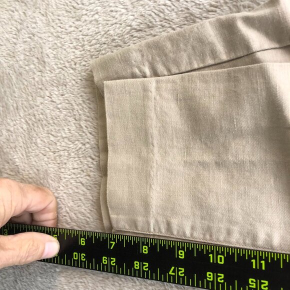 Liz Claiborne Mens Beige Linen-Cotton Blend Flat-Front Pants Size 32s - Picture 10 of 16